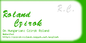 roland czirok business card